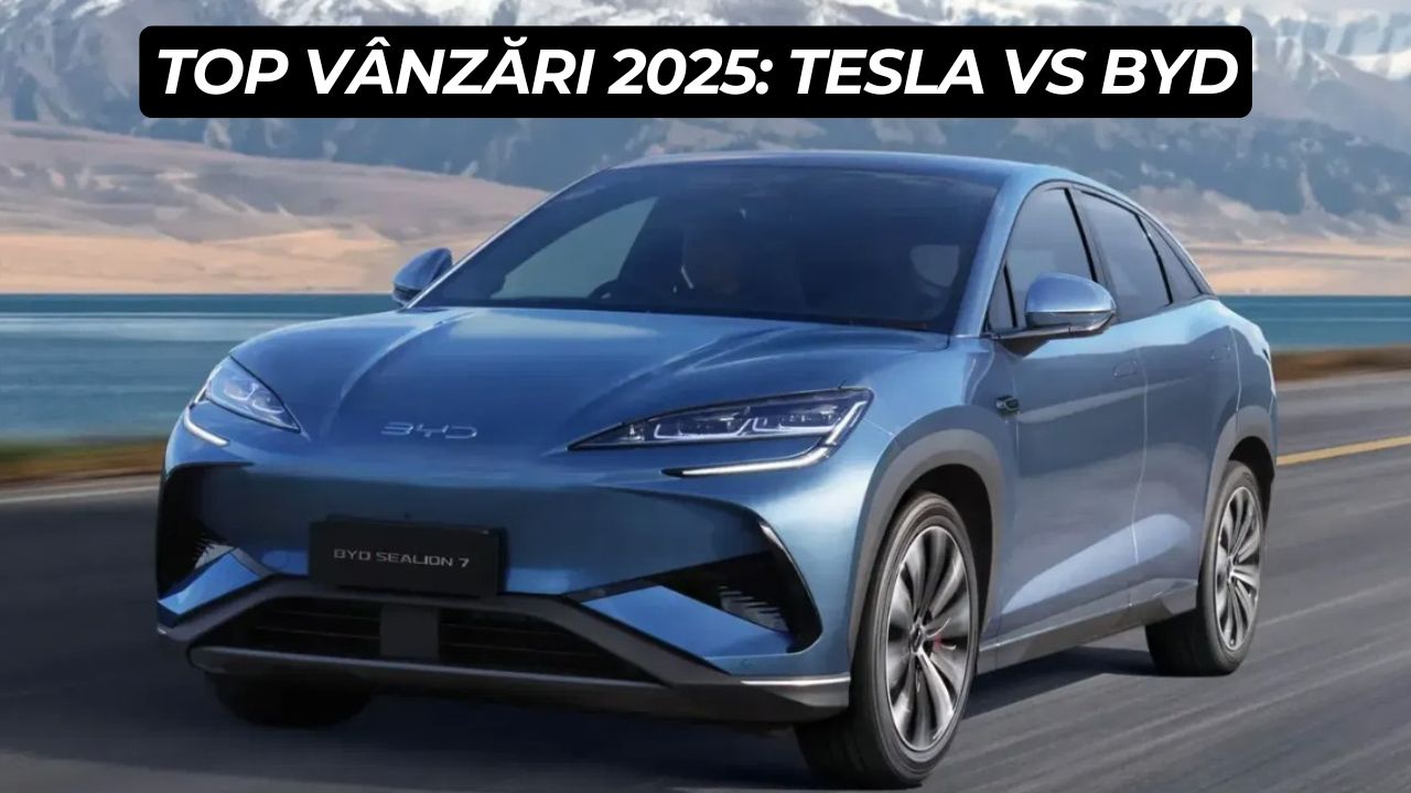 Vânzări mașini electrice și hibride plug-in 2025 – Tesla și BYD domină piața globală