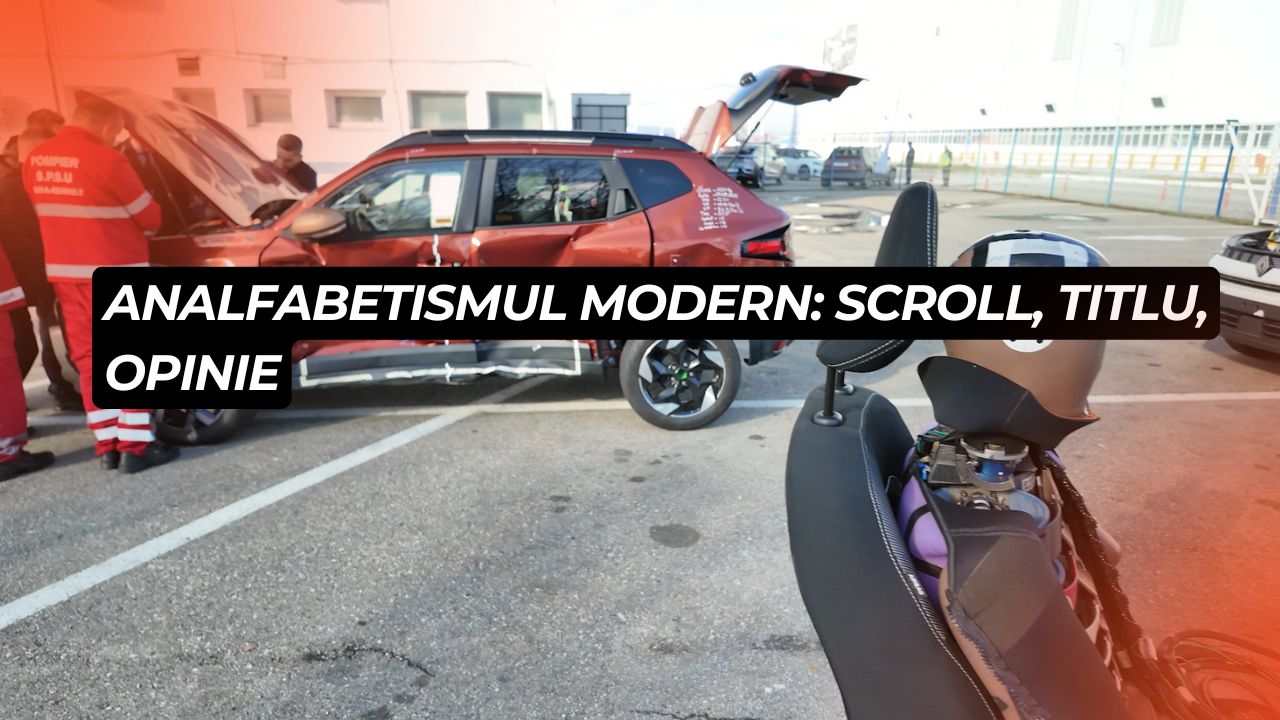 Analfabetismul modern: scroll, titlu, opinie