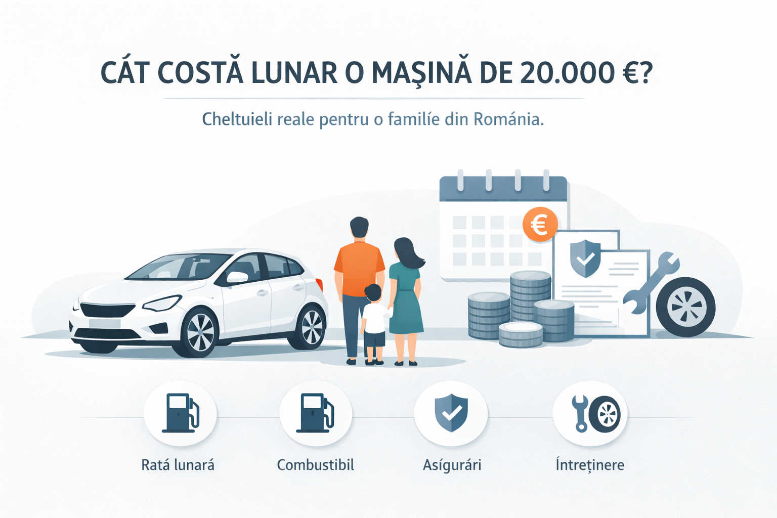 Cât costă lunar, în realitate, o mașină de 20.000 de euro pentru o familie din România