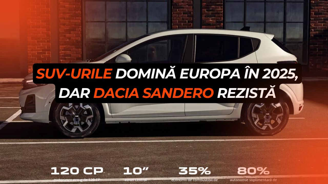 Dacia Sandero, lider într-o piață dominată de SUV-uri