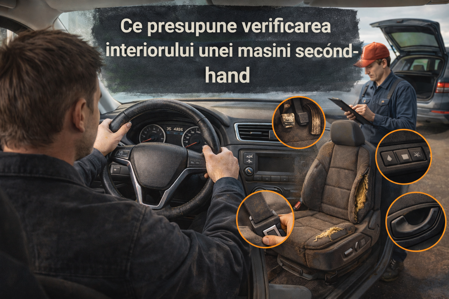 Ce presupune verificarea interiorului unei mașini second-hand