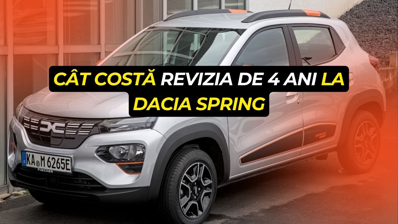 Revizie la patru ani pentru un Dacia Spring, la 41.230 km: cost total de 1.225 lei